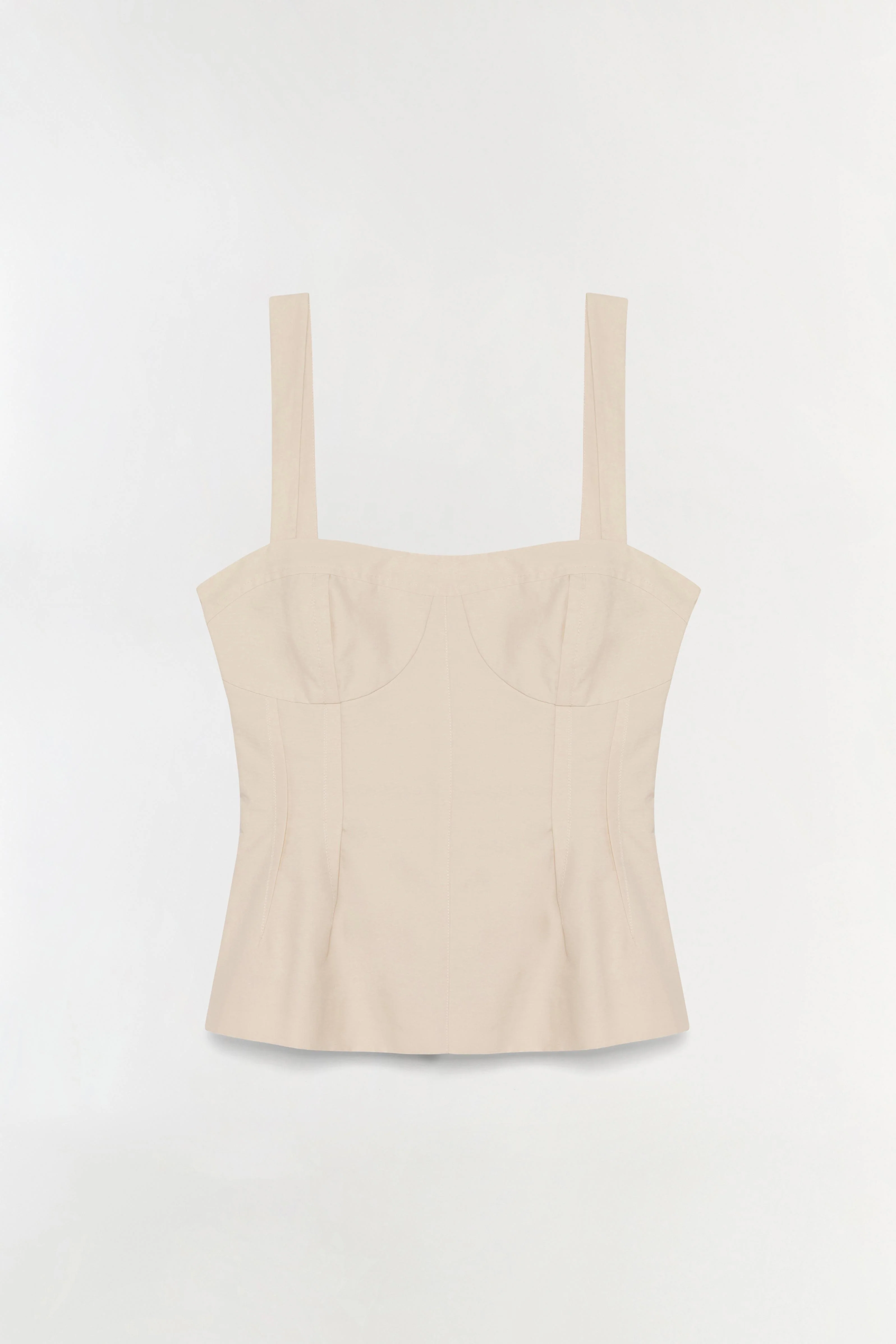 April Cotton Faille Bustier Top