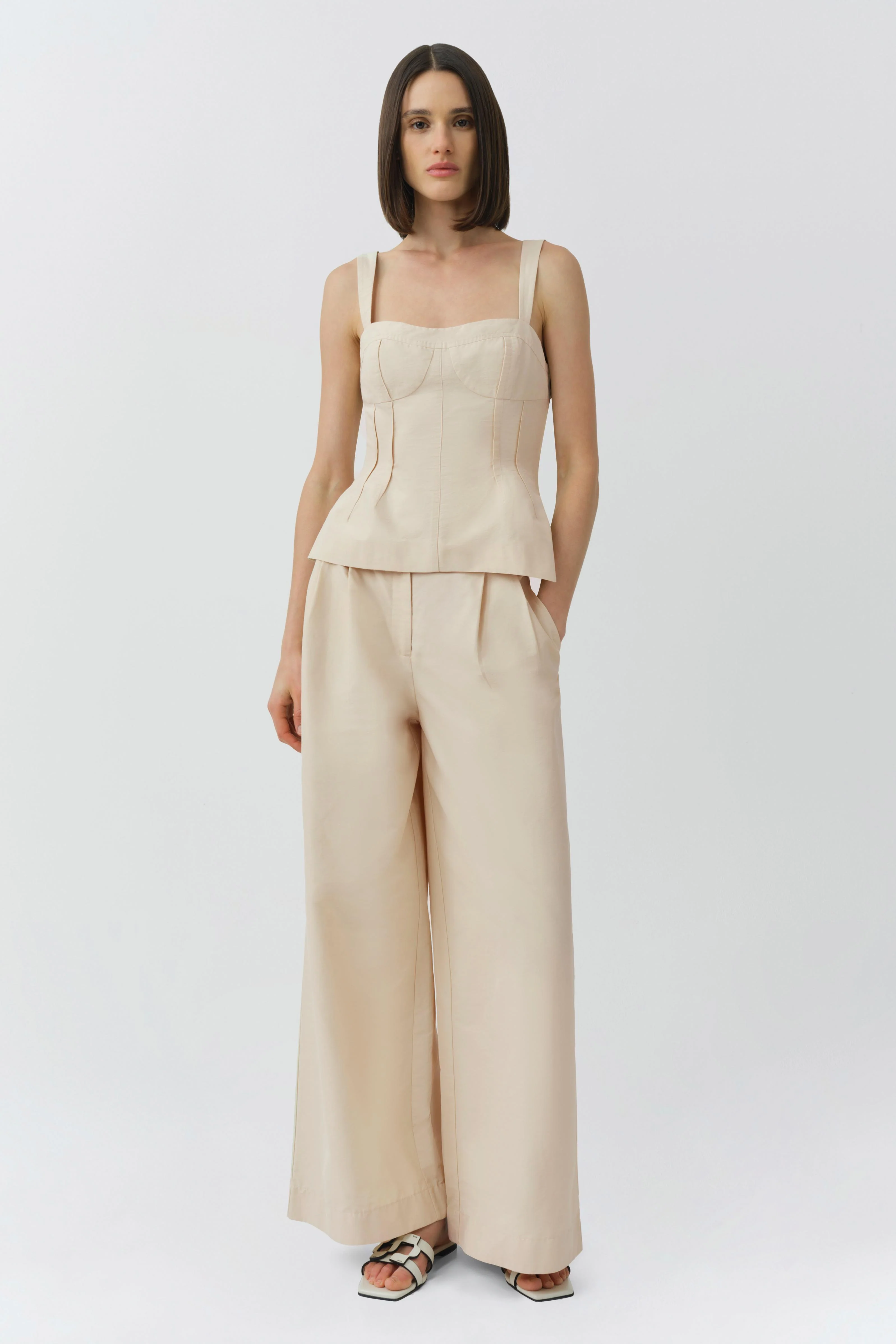 April Cotton Faille Bustier Top - Image 2