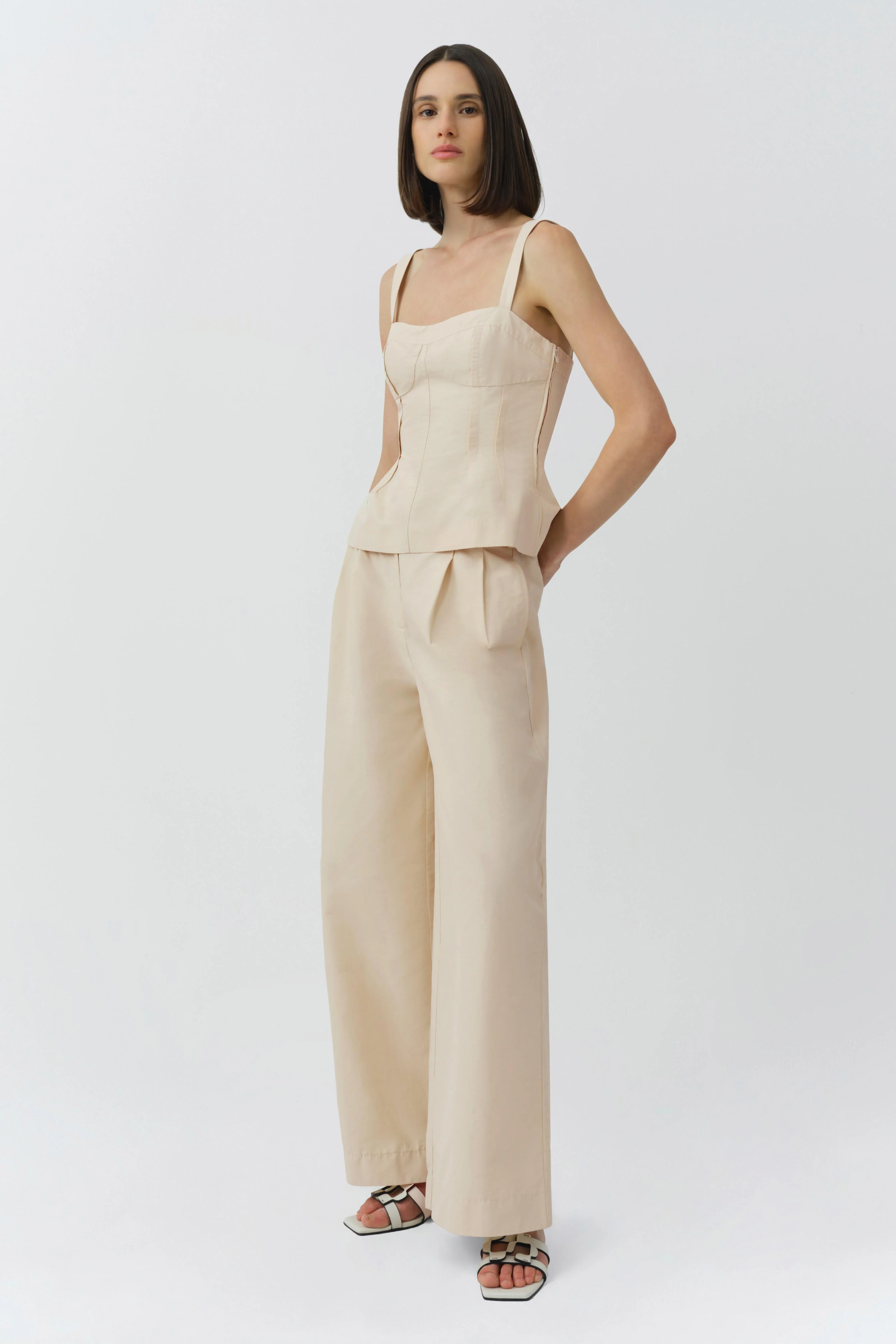 April Cotton Faille Bustier Top - Image 4
