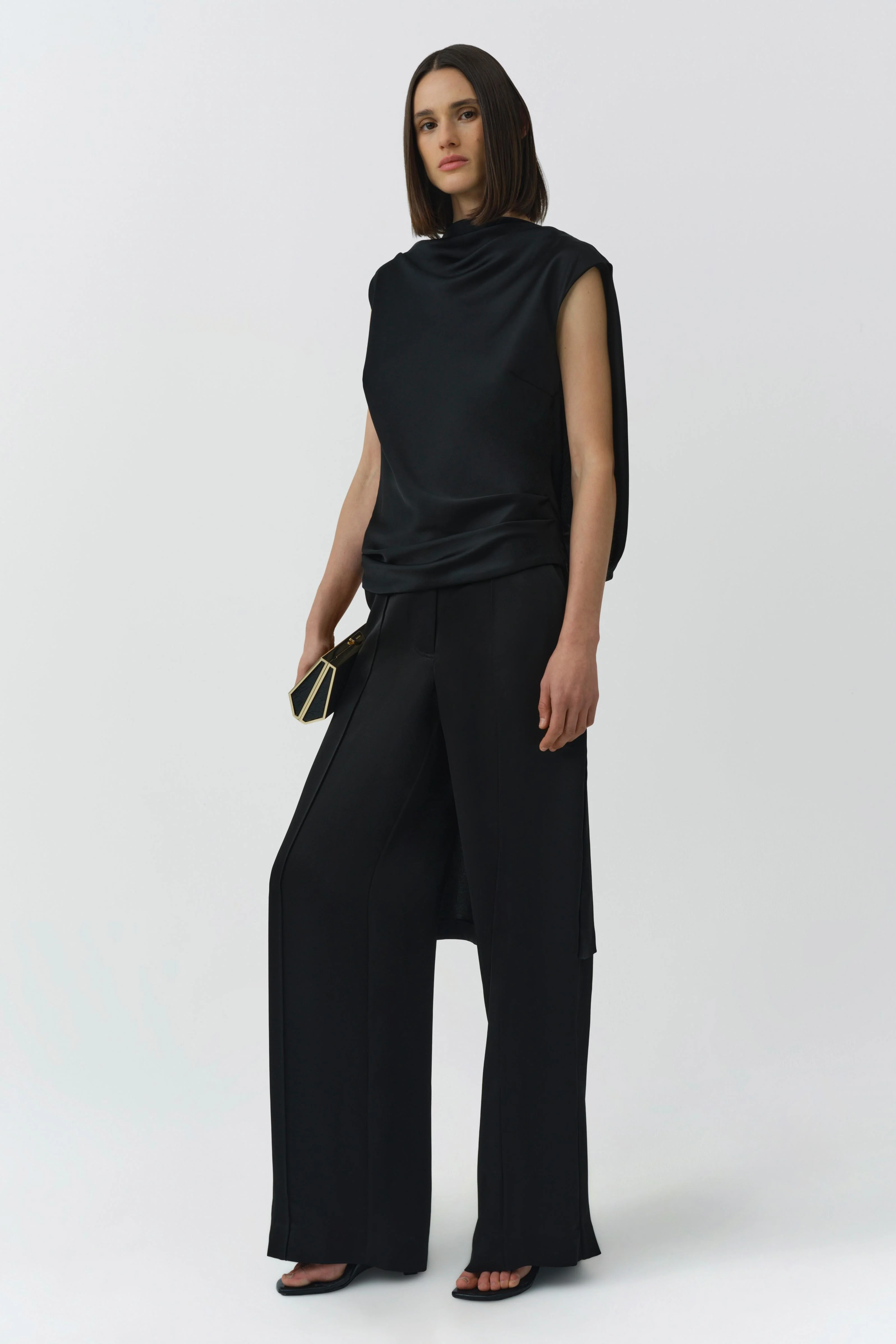 Bella Satin Cape Top - Image 3