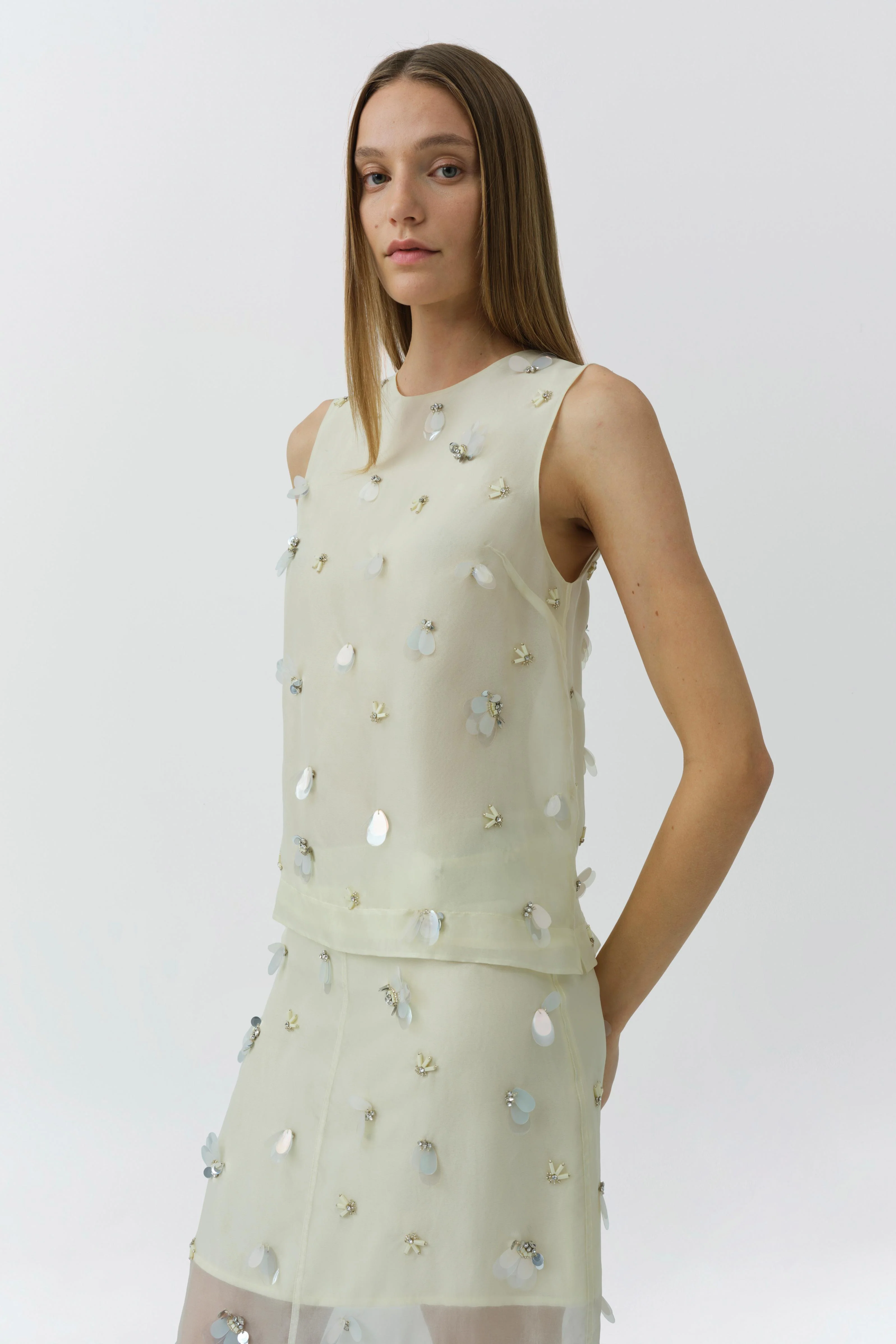 Celia Embellished Organza Top - Image 3