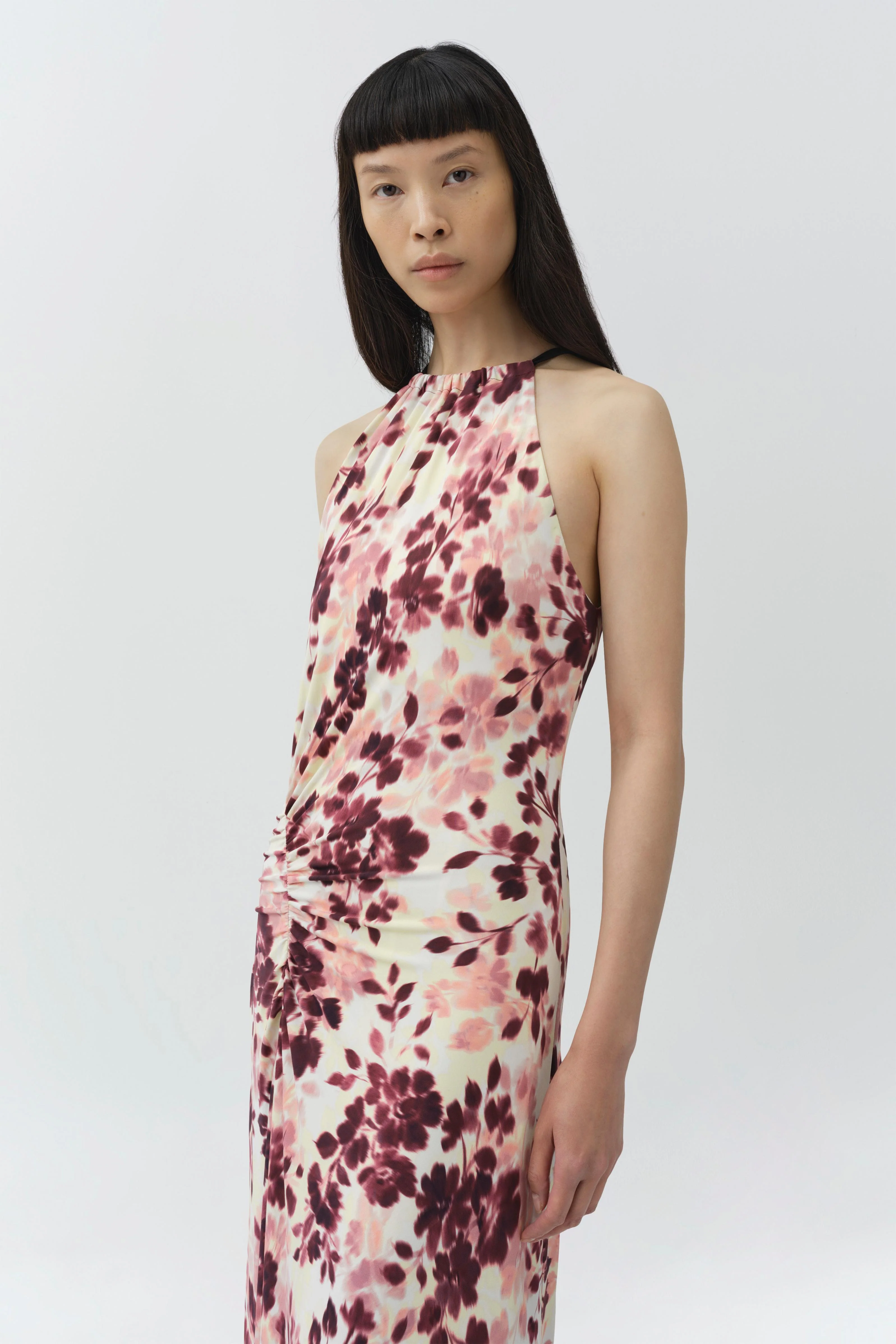 Cerin Draped Jersey Halter Maxi Dress - Image 3