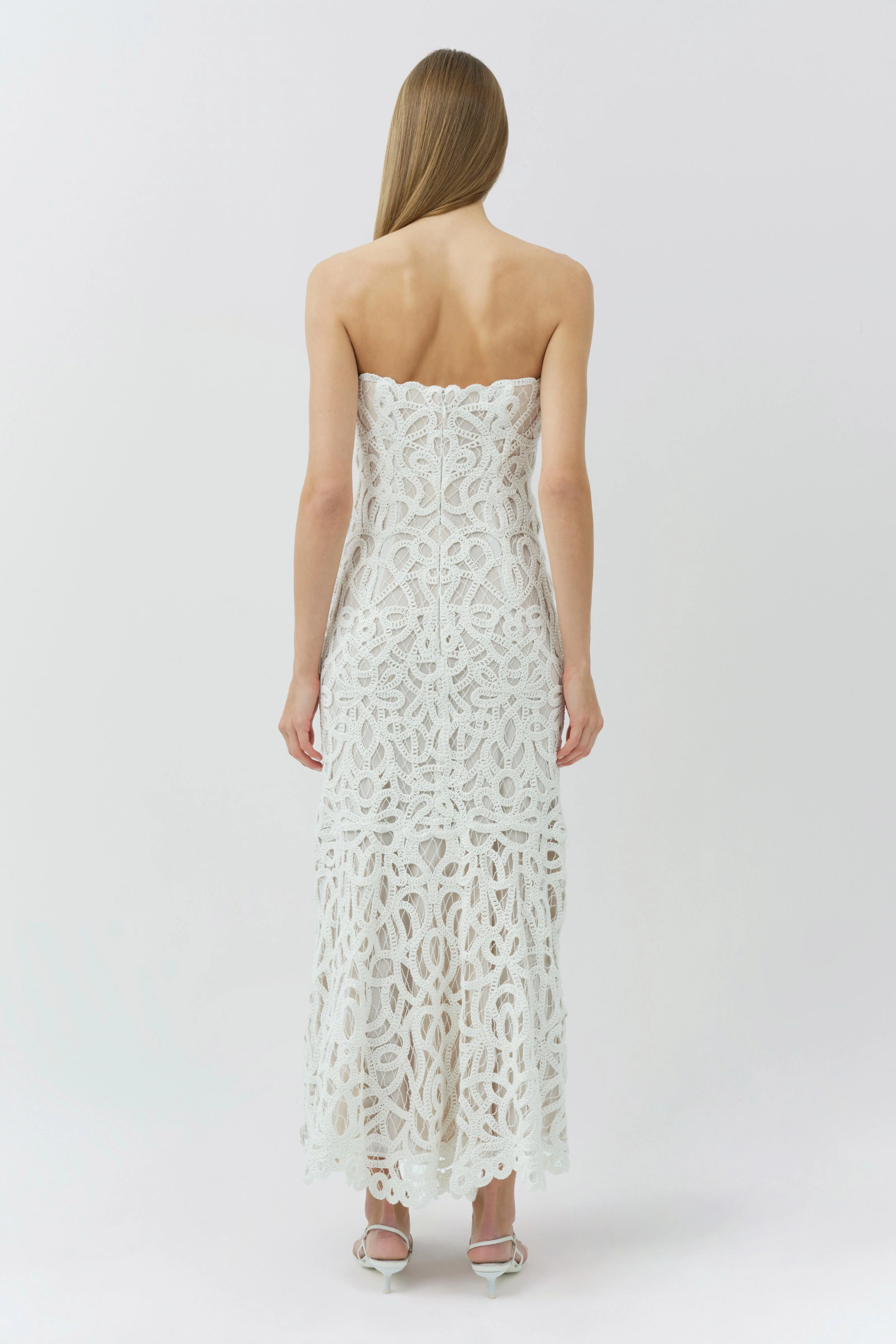 Clairis Lace Bustier Midi Dress - Image 5