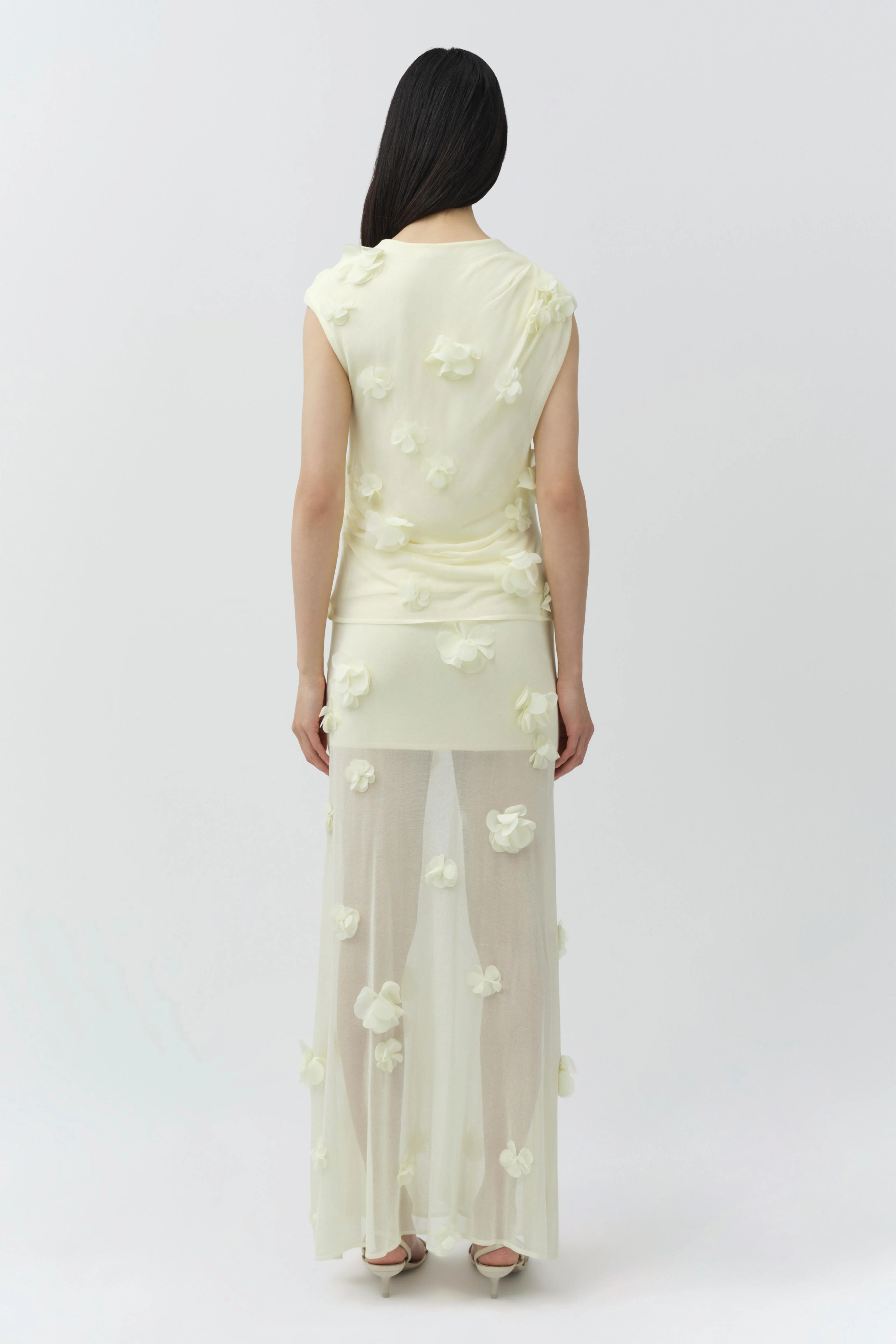 Cora Floral Applique Midi Skirt - Image 6