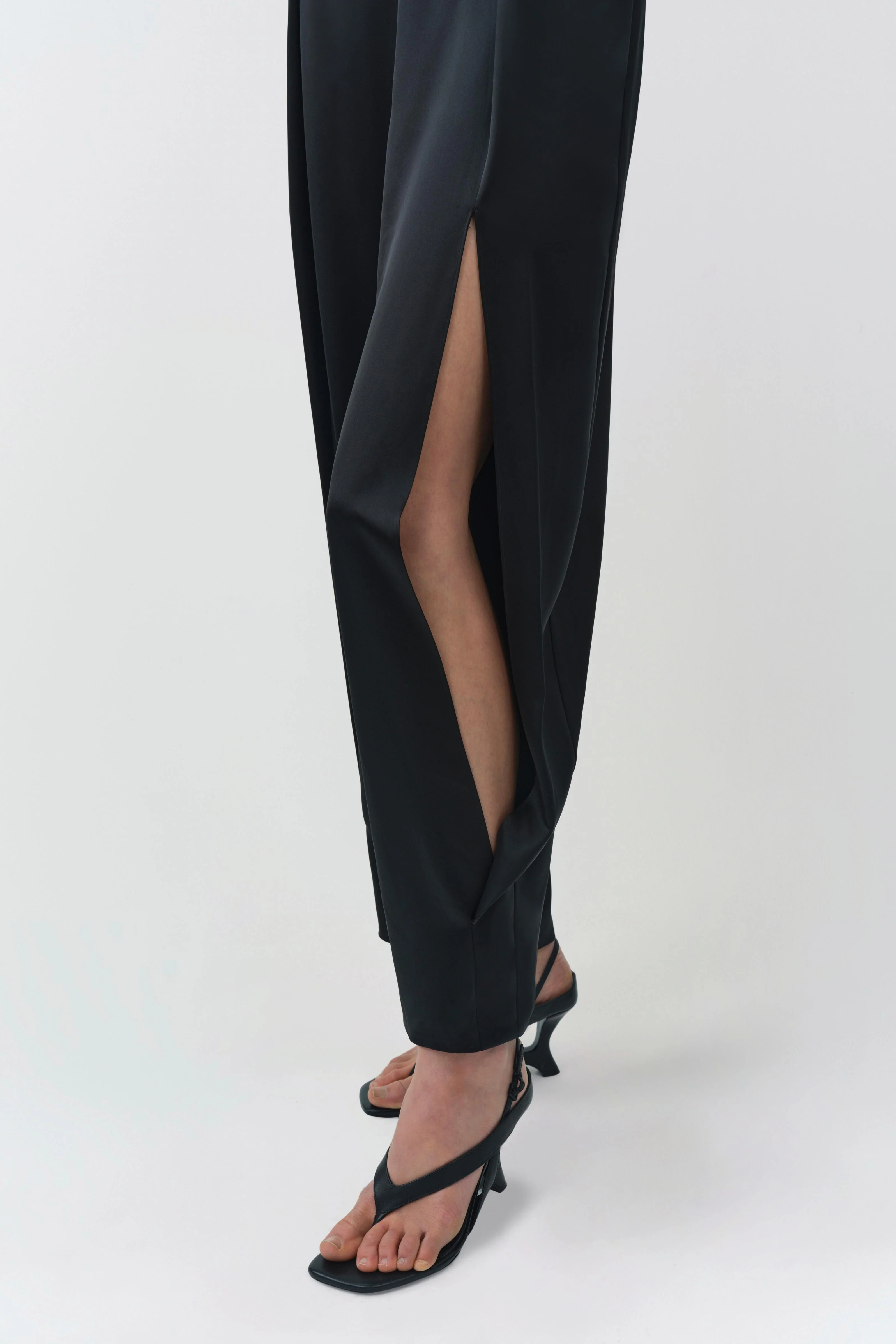 Faye Satin Side Slit Pant - Image 4