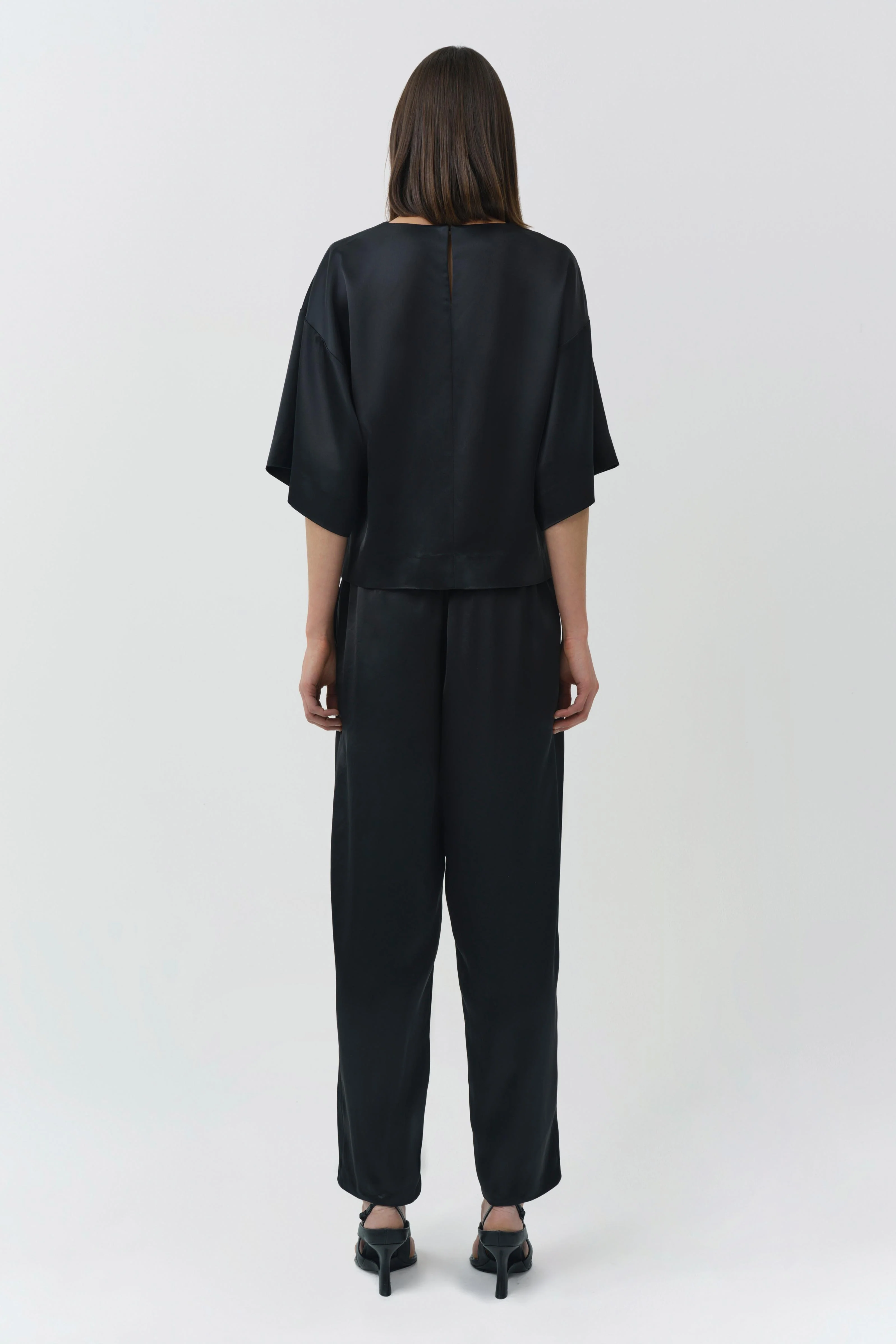 Faye Satin Side Slit Pant - Image 5