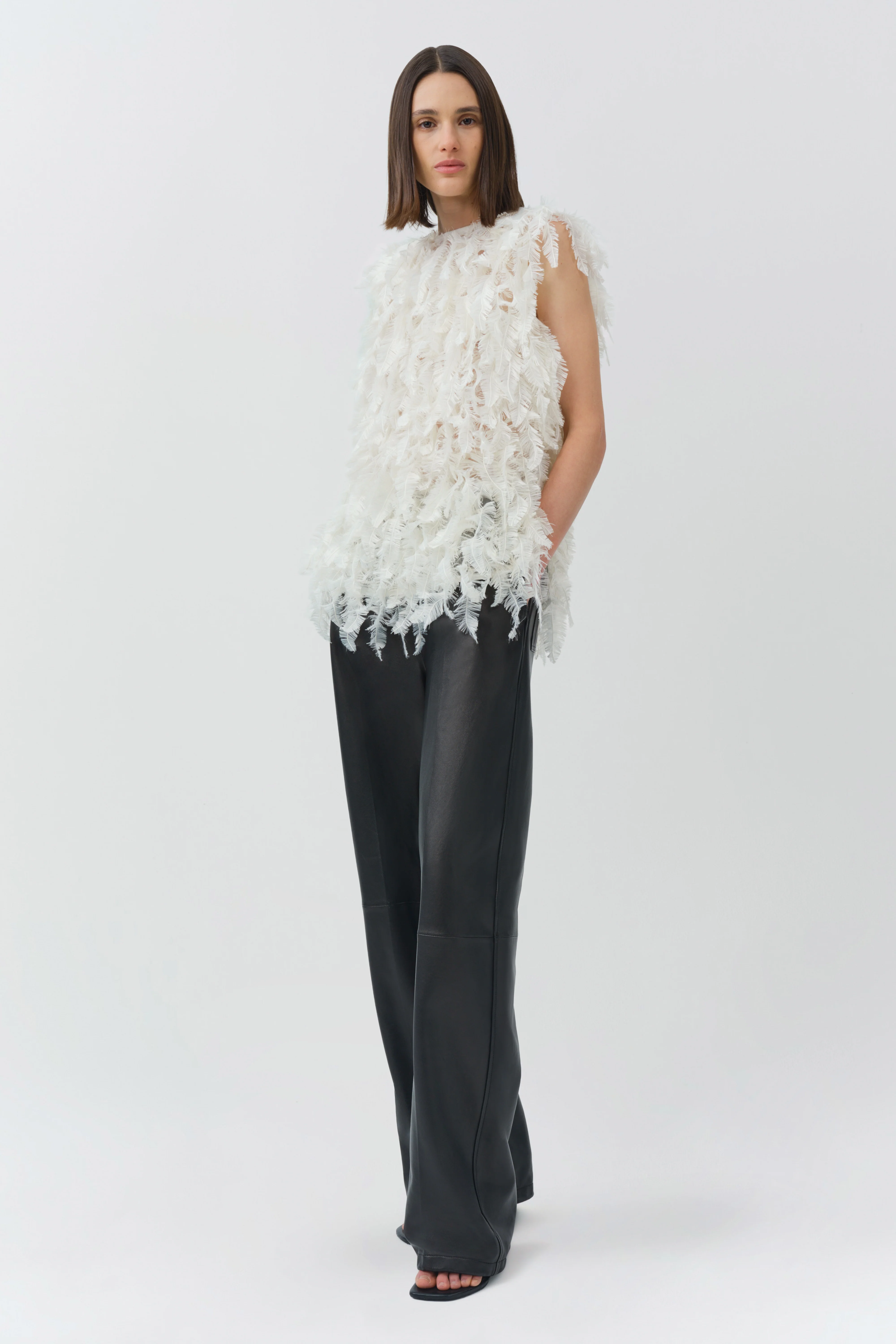 Fei Feathery Satin Top - Image 4
