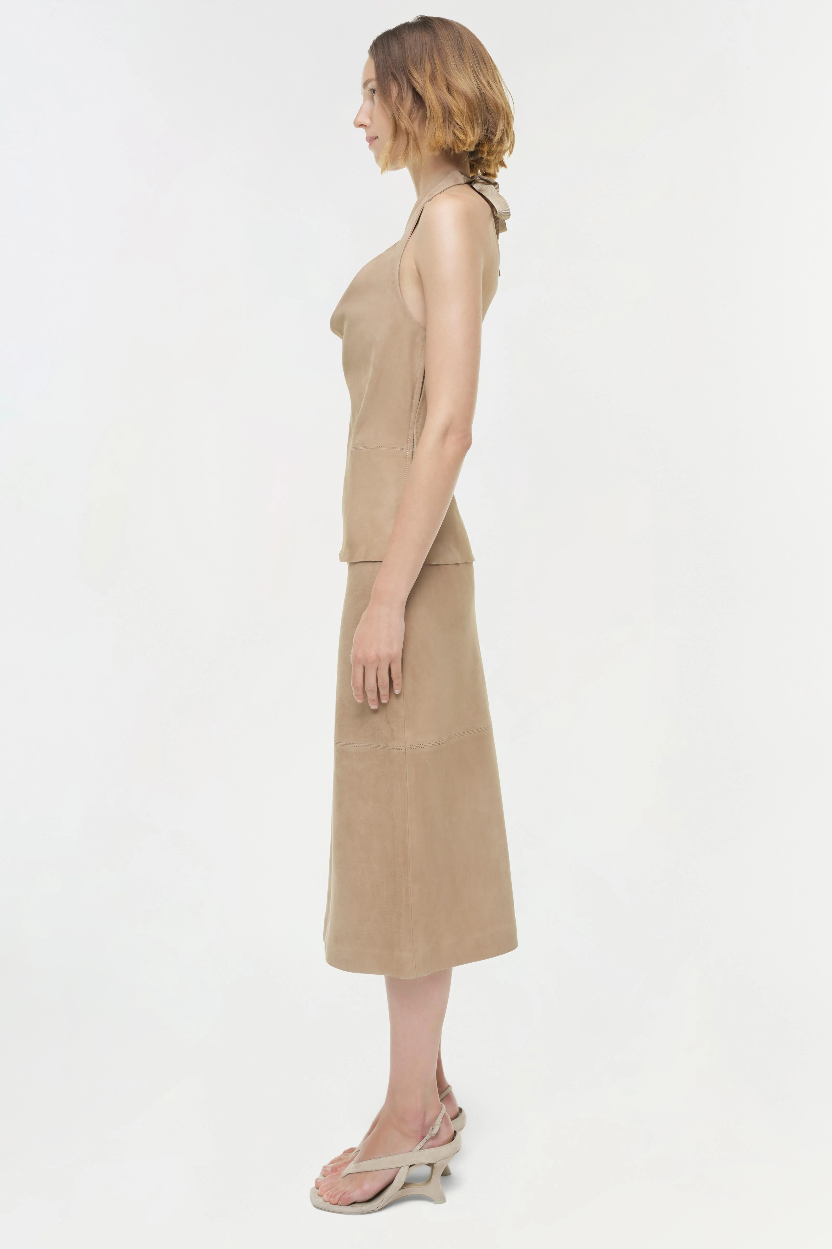 Griffin Suede Halter Top - Image 4
