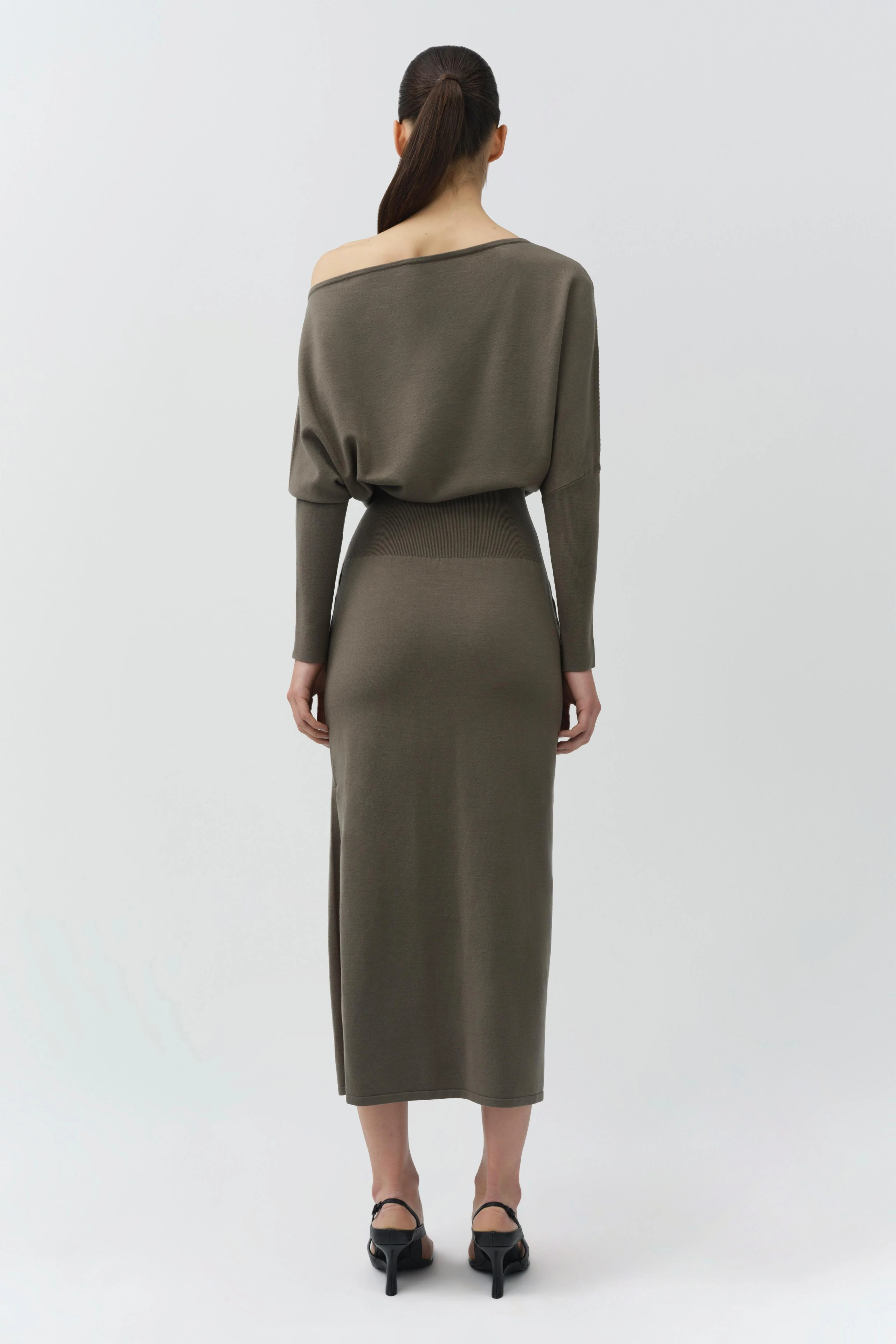 Janese Off Shoulder Knit Midi Dress - Image 4