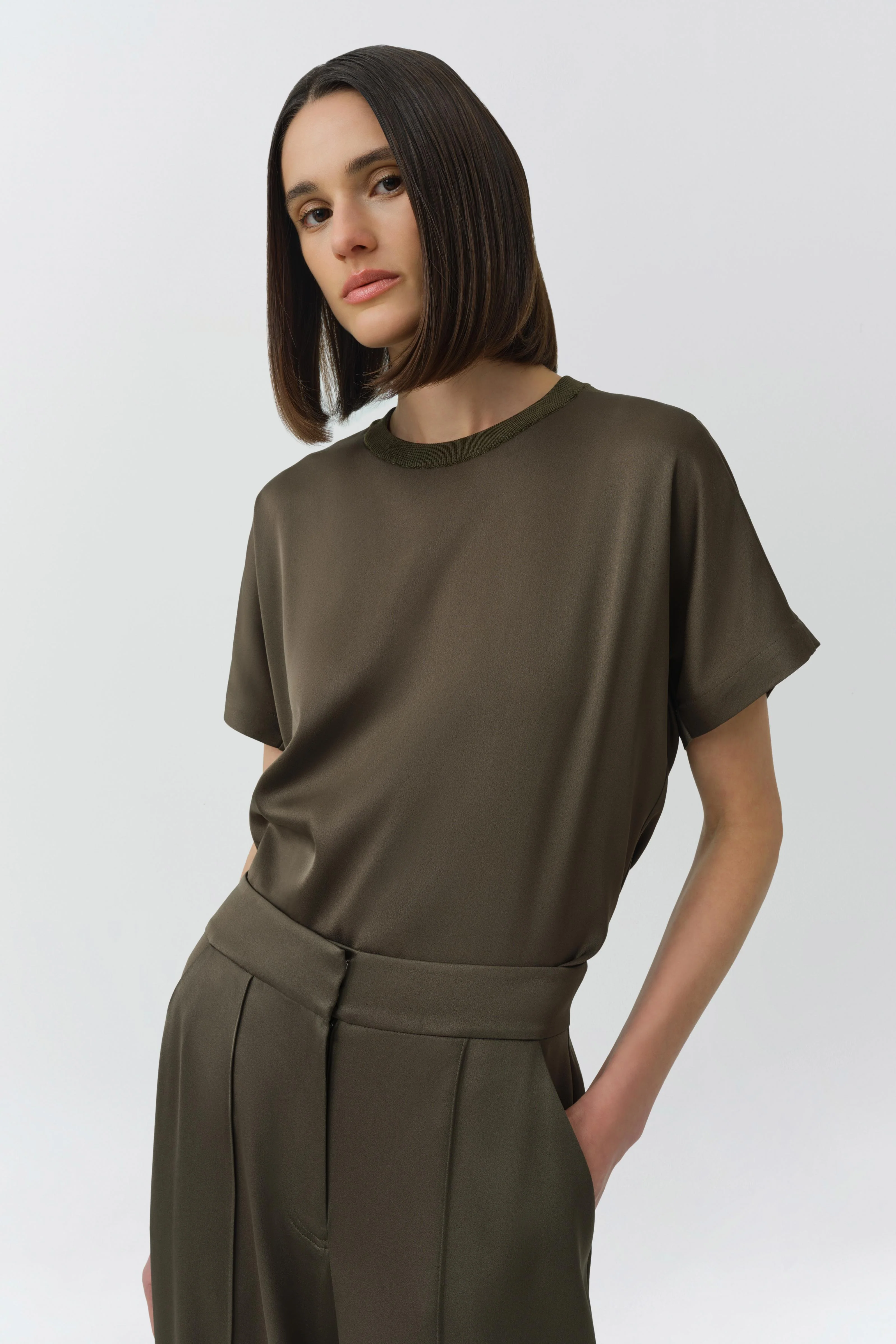Kyra Wide Leg Satin Pant - Image 3
