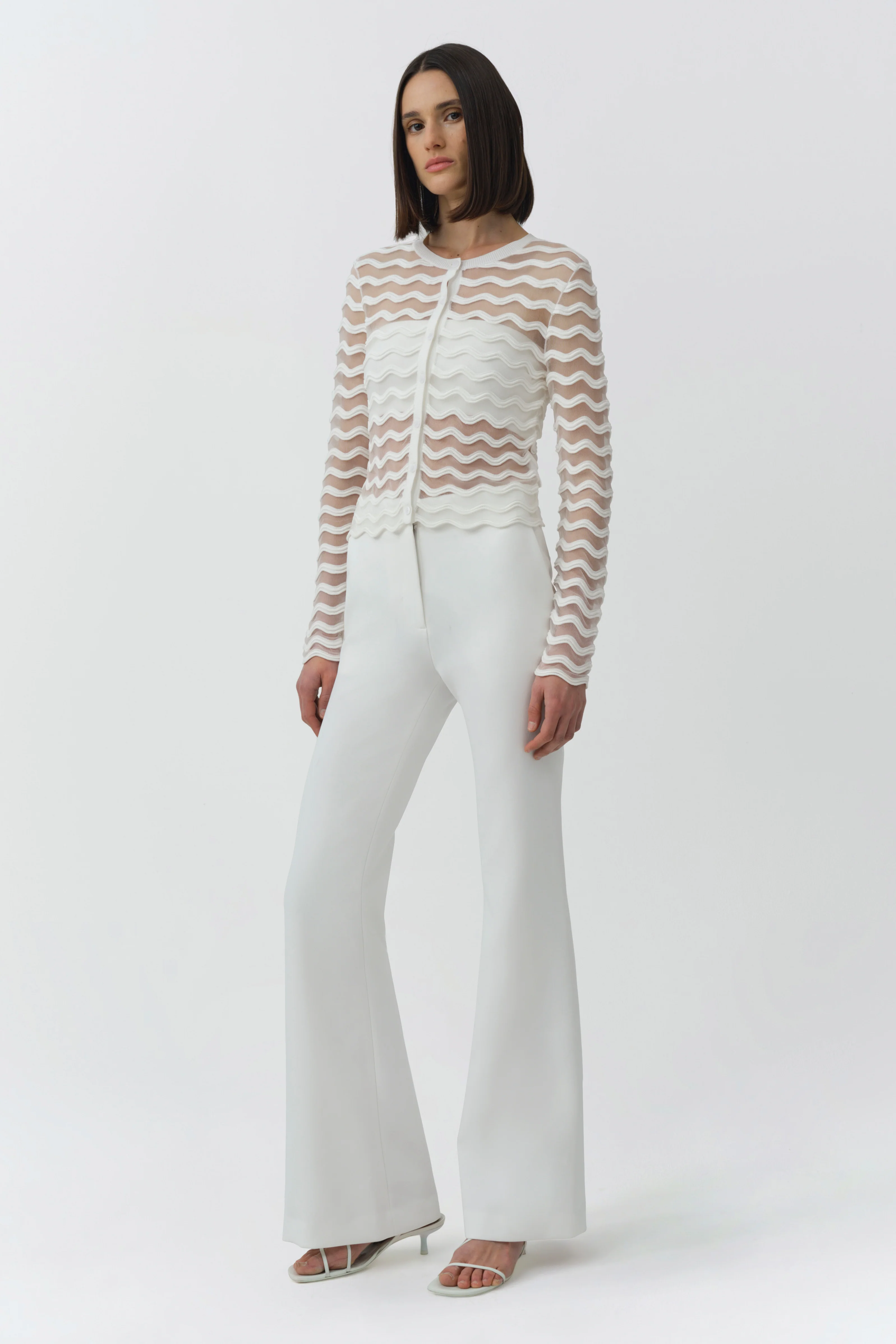 Maxime Wavy Knit Cardigan - Image 4