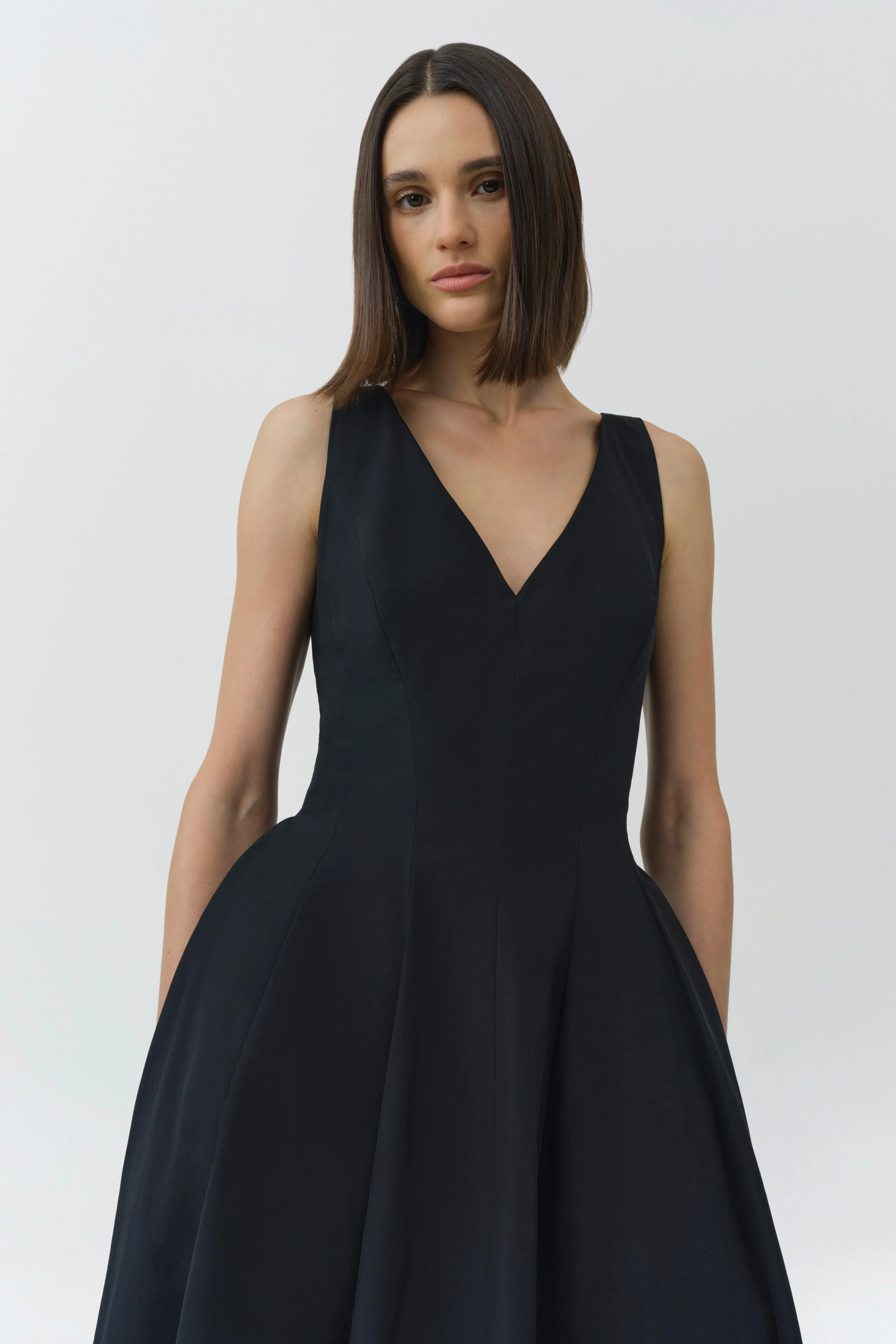 Mira Cotton Faille Lace Midi Dress - Image 4
