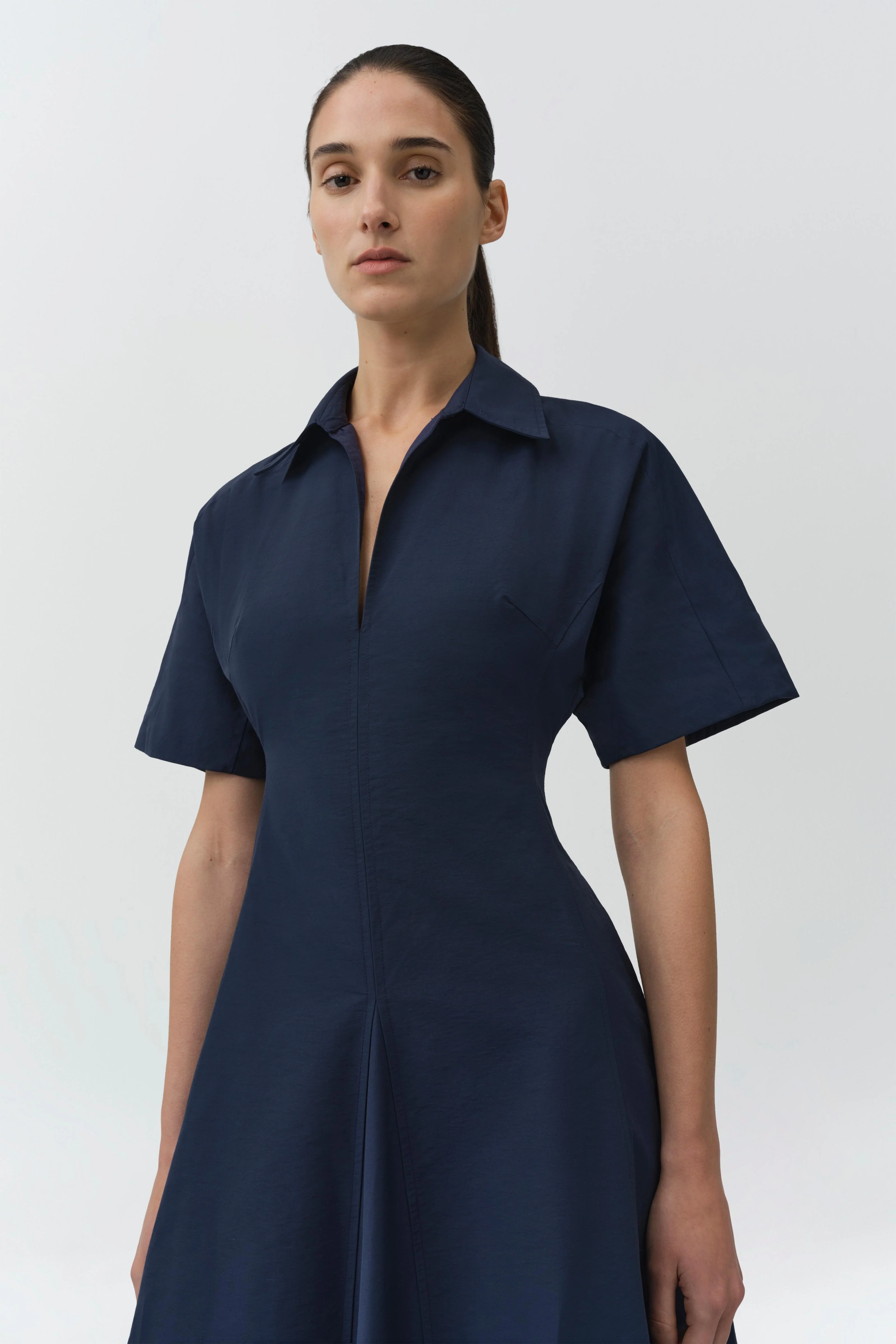Nerris Cotton Faille Lace Midi Dress - Image 3