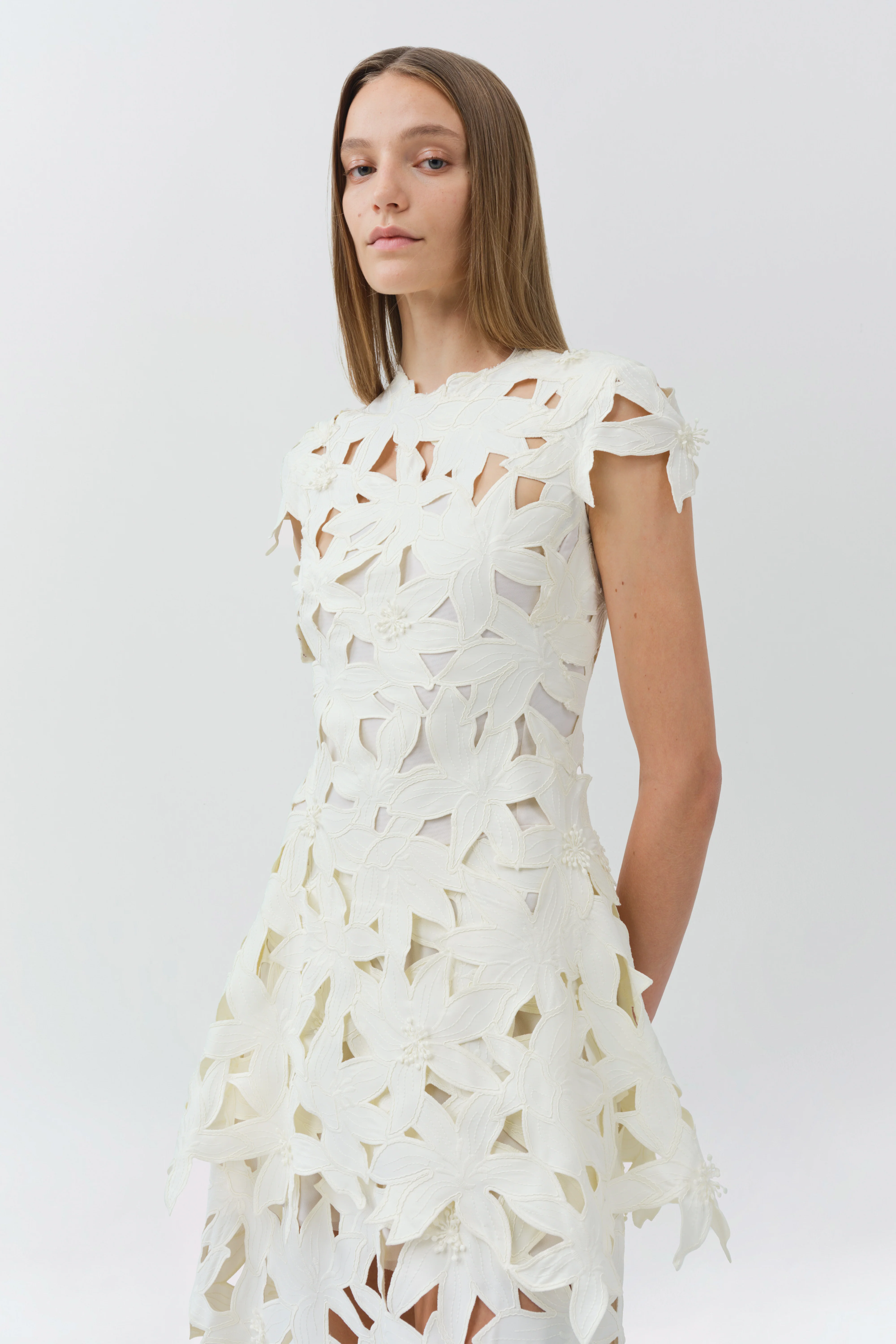 Neve Embroidered Cotton Midi Dress - Image 3