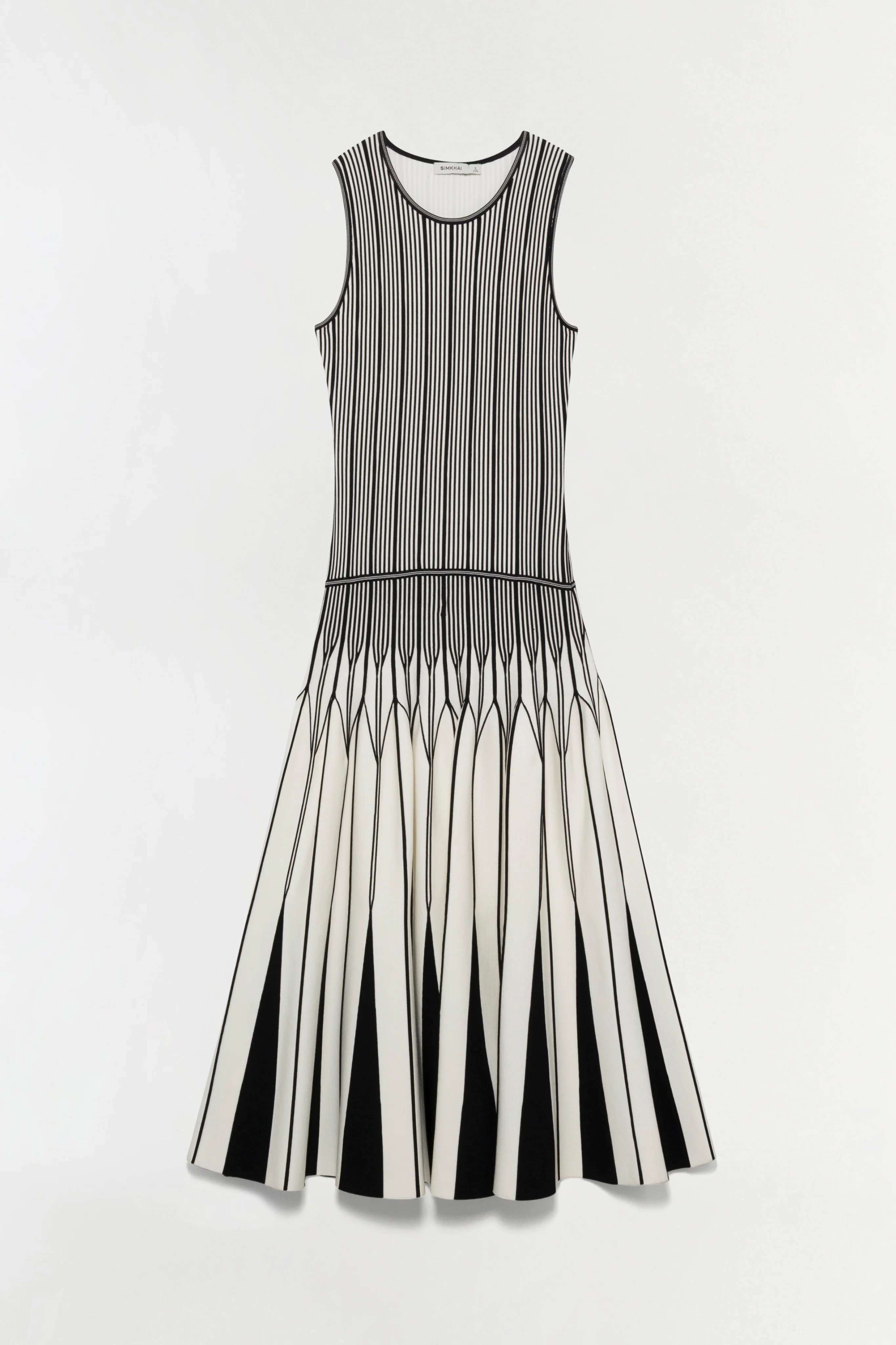 Oaklen Illusion Knit Midi Dress