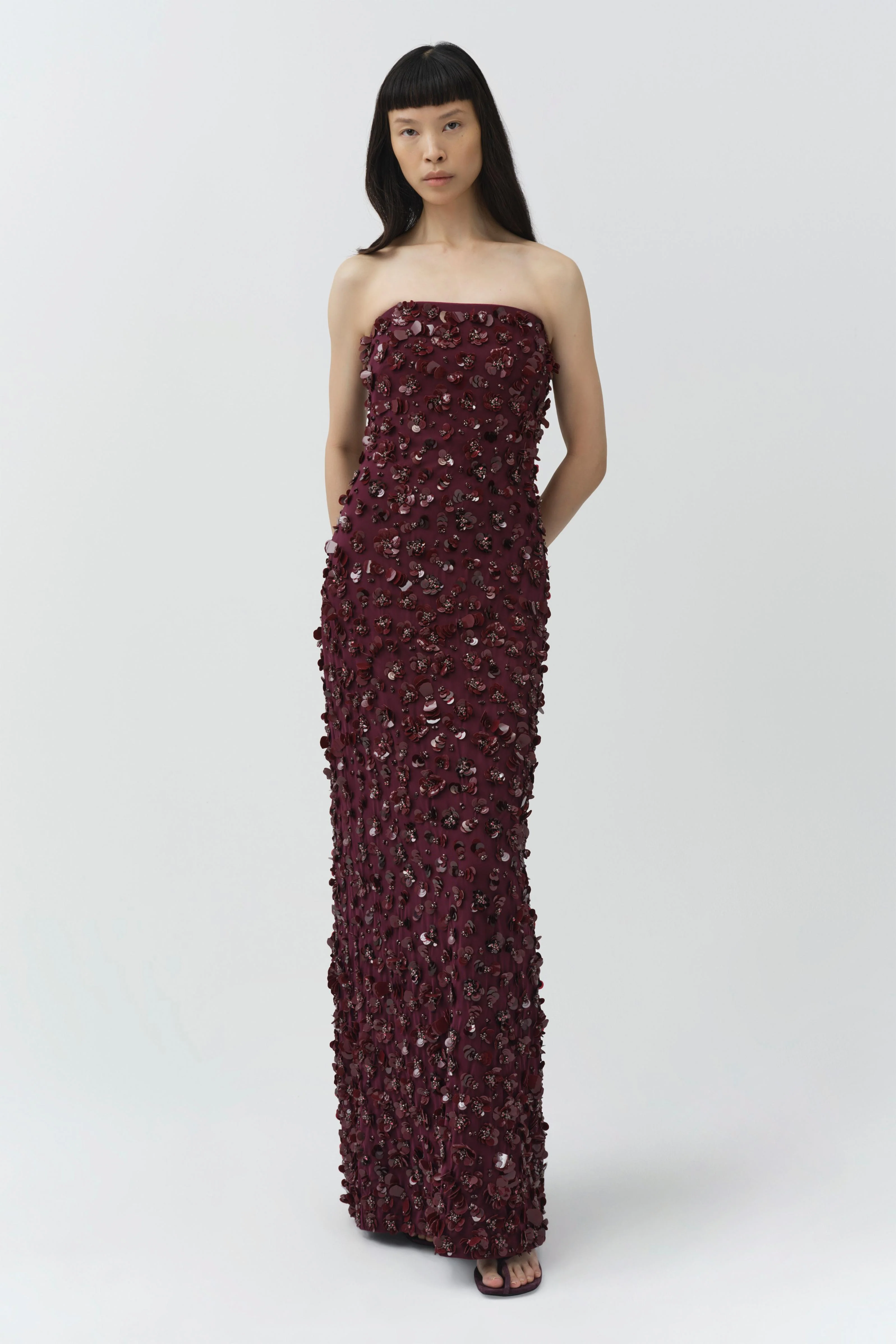 Serafina Strapless Embellished Gown - Image 4