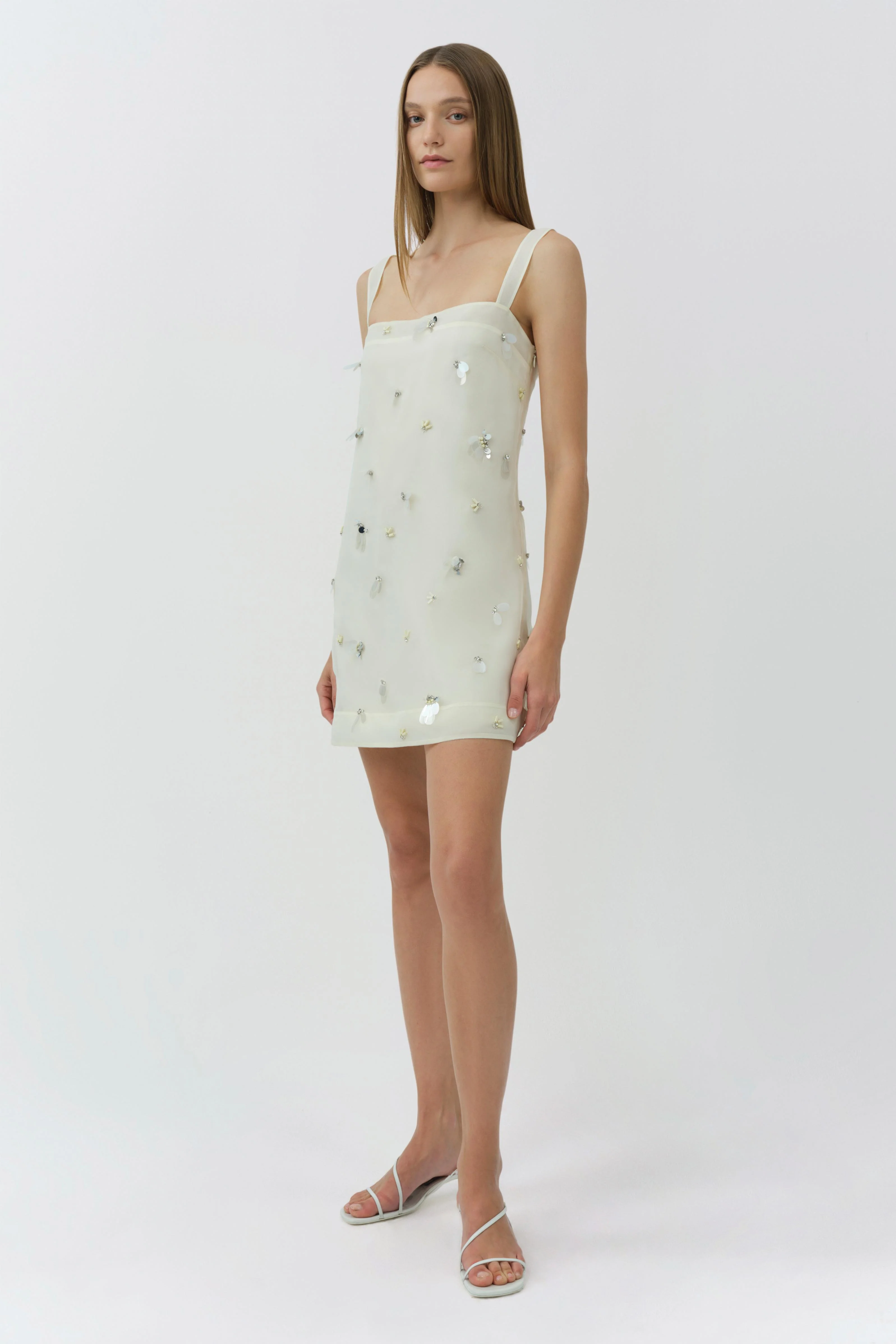 Sumi Embellished Organza Mini Dress - Image 4