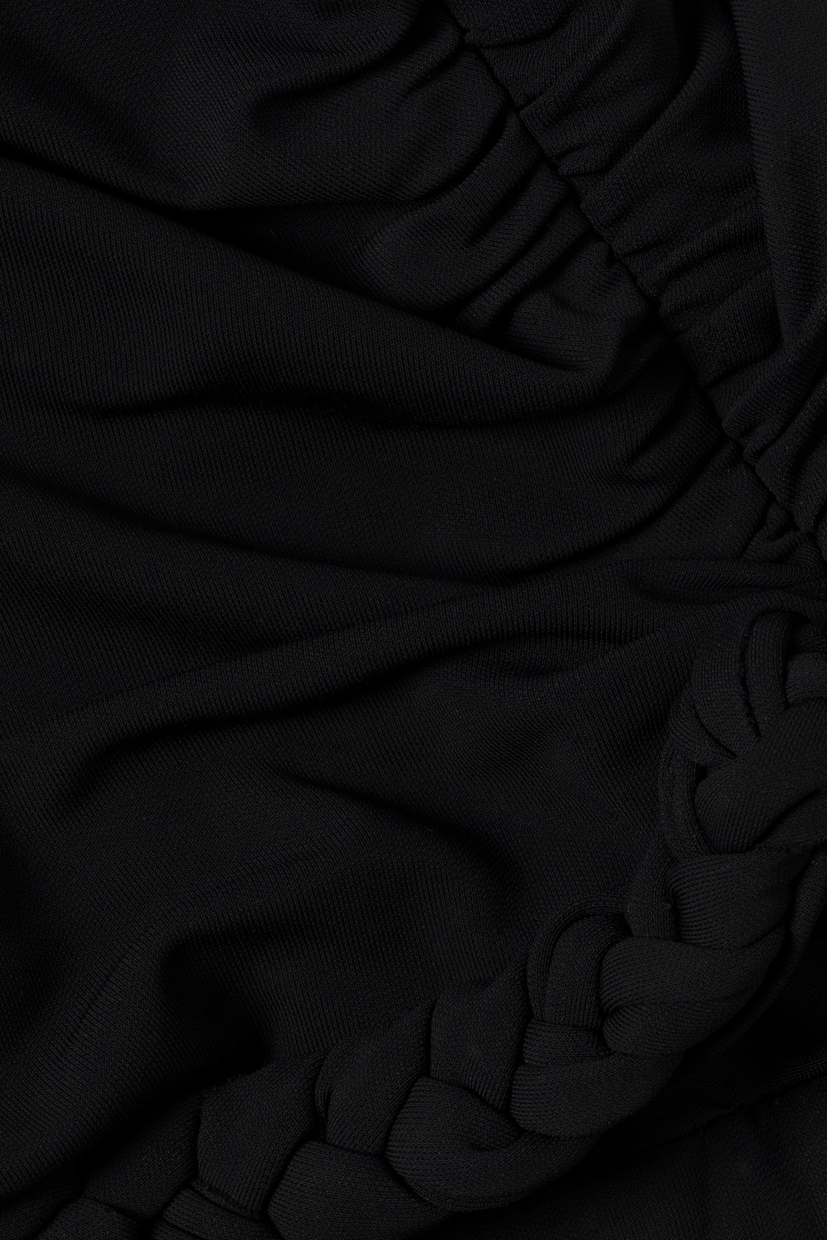 Valen Draped Jersey Top - Image 7